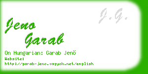 jeno garab business card