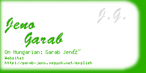 jeno garab business card